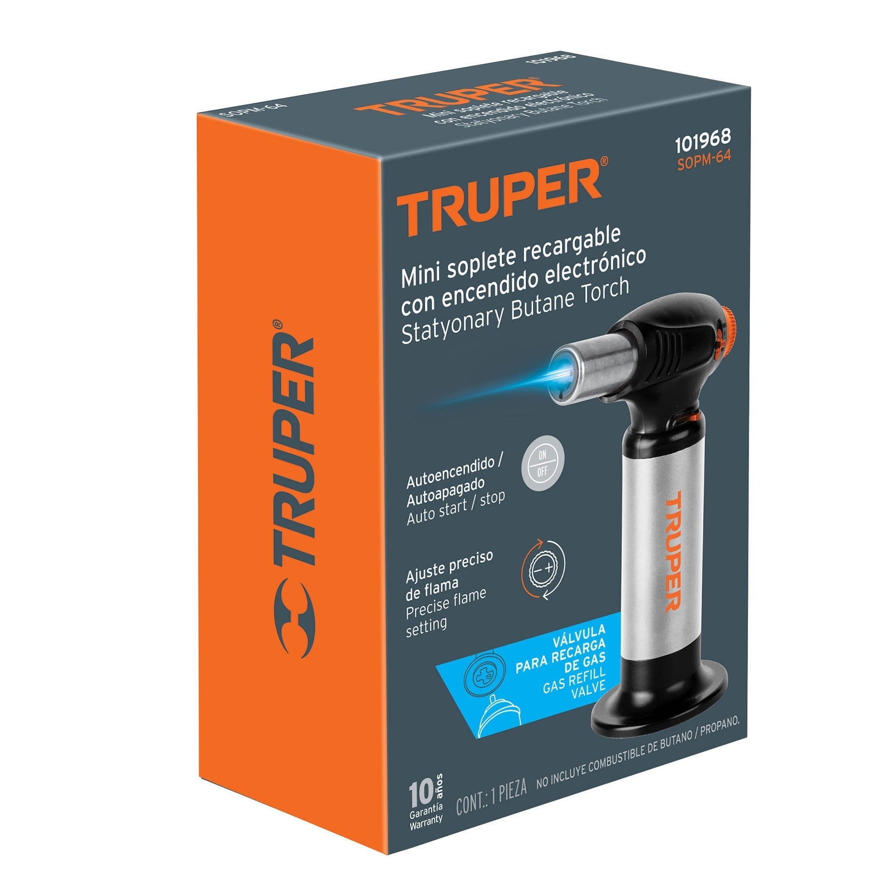 Mechero recargable para flamear alimentos de 64ml, TRUPER