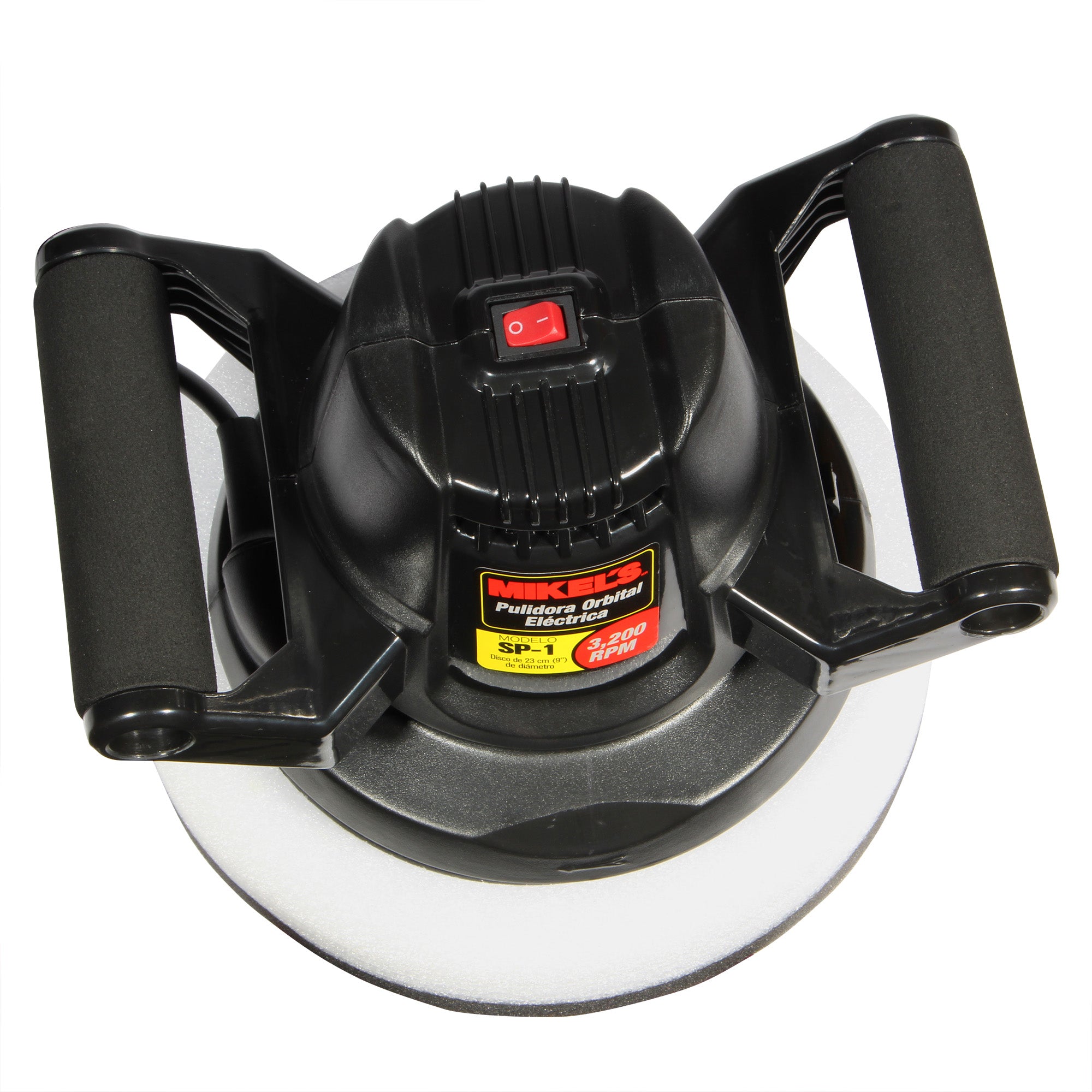 Pulidora orbital a dos manos (9”, 3200 RPM)
