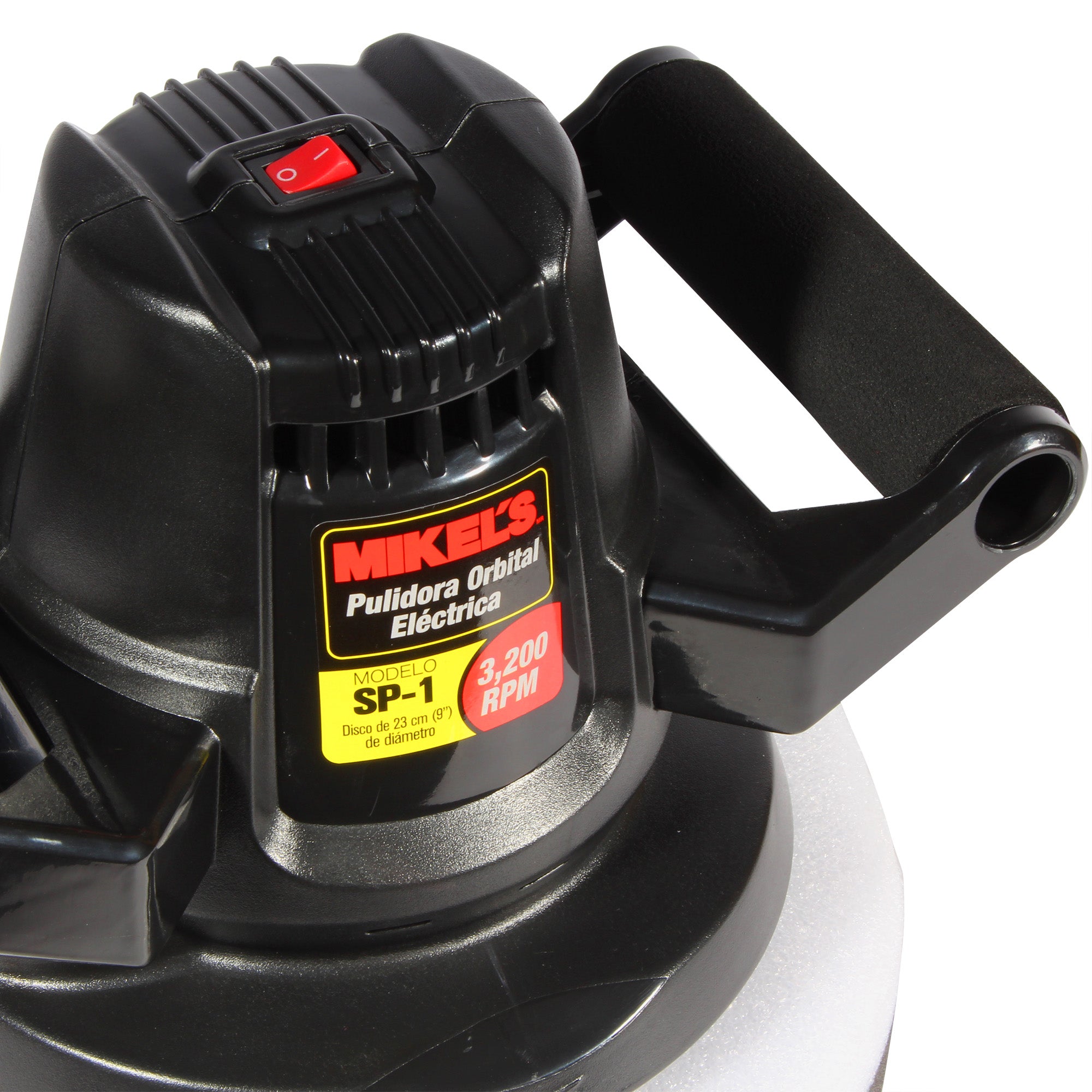 Pulidora orbital a dos manos (9”, 3200 RPM)