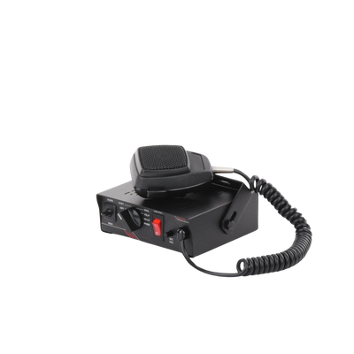 SIGNALPRO - Sirena Vehicular de 100W de Potencia, Con Switch Giratorio de 6 posiciones y Micrófono Integrado de Uso Rudo