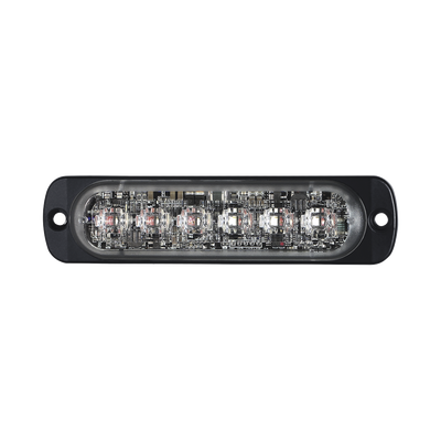SIGNALPRO - Luz Auxiliar de 12 LED, Ambar/Claro, SAE, Bisel Negro, Lente Transparente