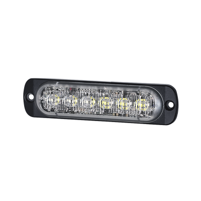 SIGNALPRO - Luz Auxiliar de 12 LED, Ambar/Claro, SAE, Bisel Negro, Lente Transparente