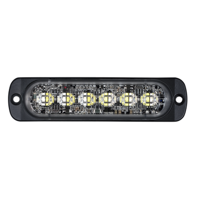 SIGNALPRO - Luz Auxiliar de 12 LED, Rojo/Azul, SAE, Bisel Negro, Lente Transparente