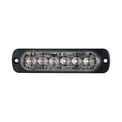 SIGNALPRO - Luz Auxiliar de 12 LED, Rojo/Azul, SAE, Bisel Negro, Lente Transparente