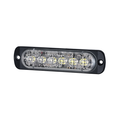 SIGNALPRO - Luz Auxiliar de 12 LED, Rojo/Azul, SAE, Bisel Negro, Lente Transparente