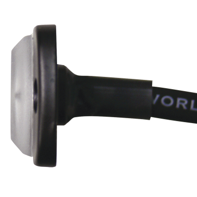 SIGNALPRO - Luz Auxiliar de 12 LED, Rojo/Claro, SAE, Bisel Negro, Lente Transparente