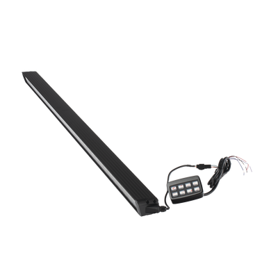 SIGNALPRO - Barra de luces de 8 Módulos, 32 LED, 47 pulgadas, Ámbar, SAE Clase 1, Con Controlador de 8 interruptores