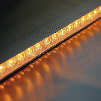 SIGNALPRO - Barra de luces de 8 Módulos, 32 LED, 47 pulgadas, Ámbar, SAE Clase 1, Con Controlador de 8 interruptores
