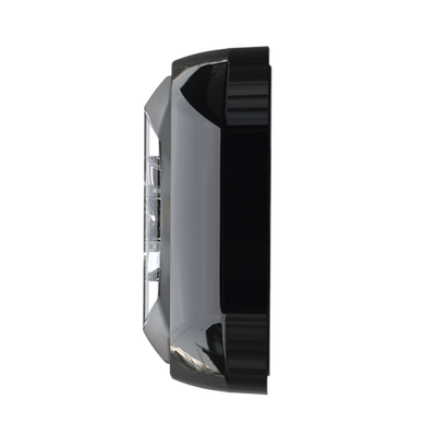 SIGNALPRO - Luz Auxiliar de 18 LED, SAE, Tricolor, Bisel Negro, Rojo/Blanco/Ambar, Lente Transparente