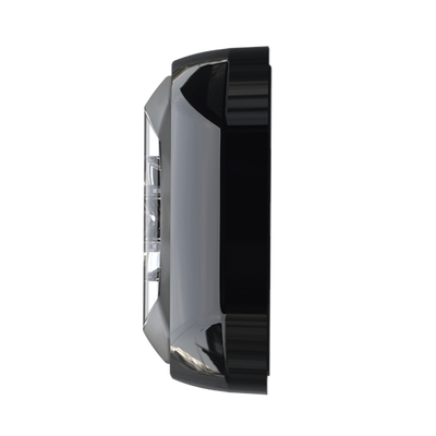 SIGNALPRO - Luz Auxiliar de 18 LED, SAE, Tricolor, Bisel Negro, Rojo/Blanco/Azul, Lente Transparente