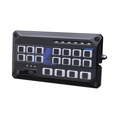 SIGNALPRO - Sirena Vehicular de 200W de Potencia, Con Controlador de Panel Deslizante de 19 botones, indicador de flecha de tráfico de 6 LED, 12 Salidas Auxiliares