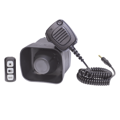 SIGNALPRO - Sirena/Bocina Compacta Para Motocicleta de 30 Watts, Incluye Controlador y Microfono