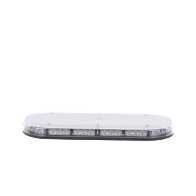 SIGNALPRO - Mini barra de 42 LED, ámbar/blanco, 15 Pulgadas, SAE, Montaje Fijo Con Tornillos, 12-24 Vcd, Lente transparente