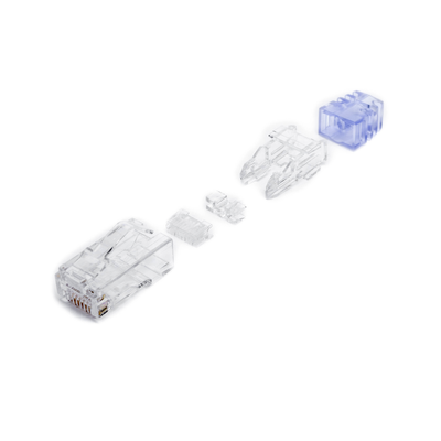 PANDUIT - Plug RJ45 Cat6 de 5 Piezas, Para Cable UTP de Calibre 23-24 AWG, Chapado en Oro de 50 Micras, Paquete de 100 Piezas