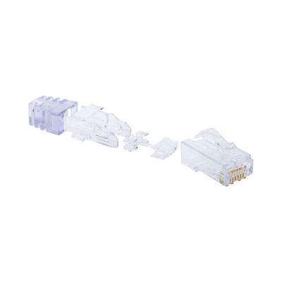 PANDUIT - Plug RJ45 Cat6 de 5 Piezas, Para Cable UTP de Calibre 23-24 AWG, Chapado en Oro de 50 Micras, Paquete de 100 Piezas