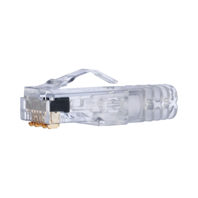 PANDUIT - Plug RJ45 Cat6 de 3 Piezas, Para Cable UTP de Calibre 23-24 AWG, Chapado en Oro de 50 micras, Paquete de 100 Piezas