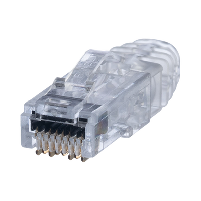 PANDUIT - Plug RJ45 Cat6 de 3 Piezas, Para Cable UTP de Calibre 23-24 AWG, Chapado en Oro de 50 micras, Paquete de 100 Piezas