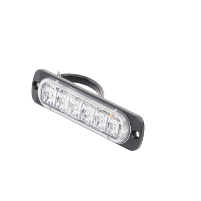 SIGNALPRO - Luz Auxiliar de 6 LED, Azul, Bisel Negro, Lente Transparente