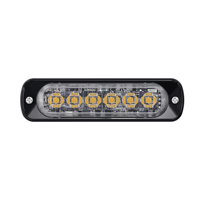 SIGNALPRO - Luz Auxiliar de 6 LED, Azul, Bisel Negro, Lente Transparente