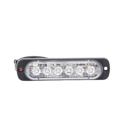 SIGNALPRO - Luz Auxiliar de 6 LED, Azul, Bisel Negro, Lente Transparente