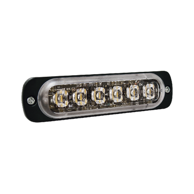 SIGNALPRO - Luz Auxiliar de 6 LED, Azul, Bisel Negro, Lente Transparente