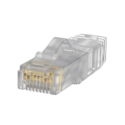 PANDUIT - Plug RJ45 Cat6A, Para Cable UTP de Calibre 23-24 AWG, Chapado en Oro de 50 Micras, Paquete de 100 Piezas