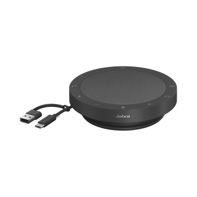 JABRA - Speak 2 55 UC, Altavoz portátil con micrófono integrado, sonido increíble para conferencias y música, versión UC, Cancelación de eco acústico (AEC) (2755-209)