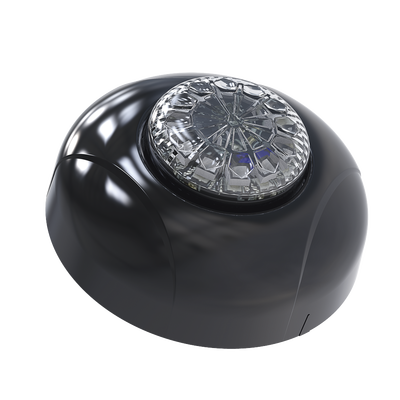 SIGNALPRO - Estrobo Oculto de 12 LED, Brida negra, 12 Vcd, Clara, Lente transparente