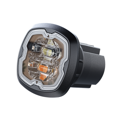 SIGNALPRO - Estrobo Oculto, 6 LED, rojo/azul, SAE Clase I, Empotrable, lente transparente
