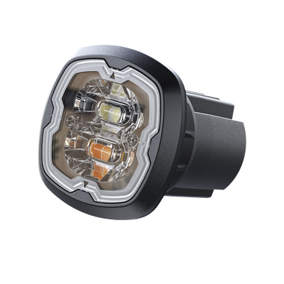 SIGNALPRO - Estrobo Oculto, 6 LED, Claro, SAE Clase I, Empotrable, Lente Transparente