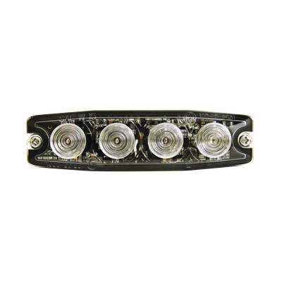 SIGNALPRO - Luz Auxiliar de 4 LED, ámbar, SAE Clase I, Lente transparente