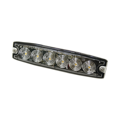 SIGNALPRO - Luz Auxiliar de 6 LED, ámbar, SAE Clase I, lente transparente