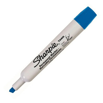 SHARPIE - Marcador permanente Sharpie tank azul barril plasticoc/12
