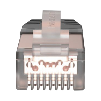 PANDUIT - Plug RJ45 Cat6A Blindado, Para Cable Calibre 23-24 AWG, Chapado en Oro de 50 Micras, Paquete de 100 Piezas