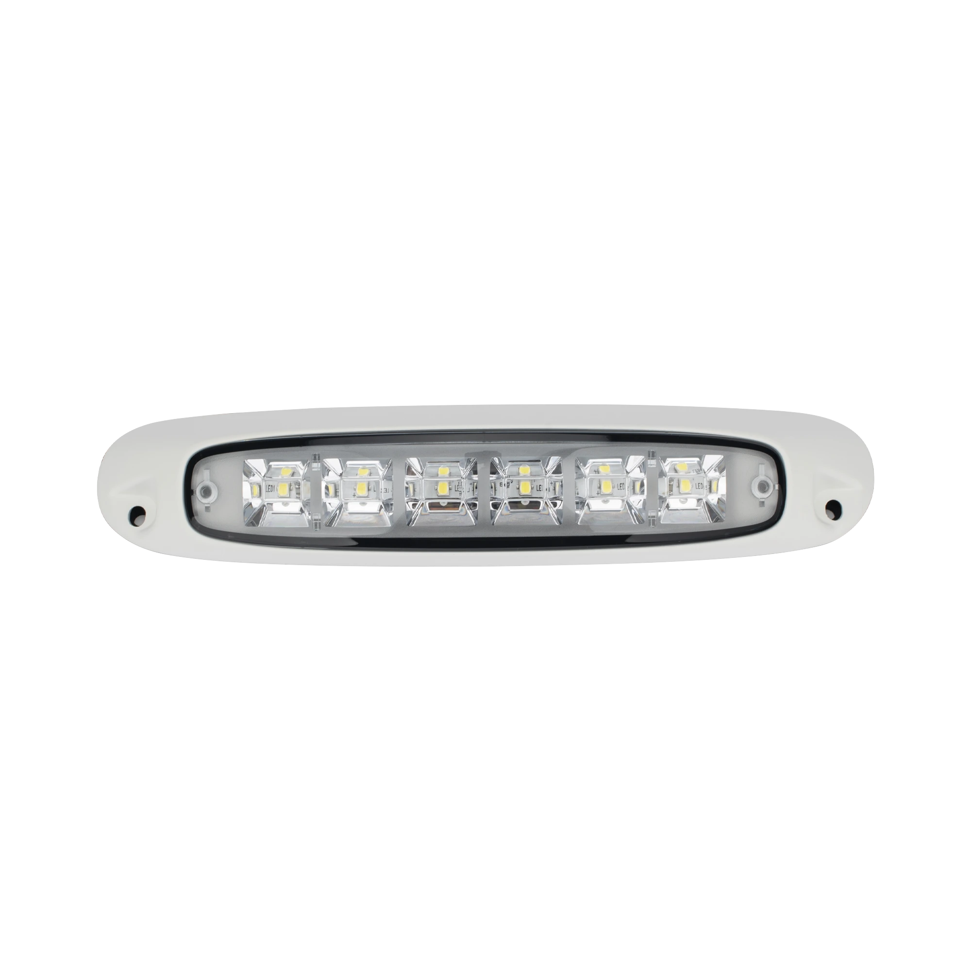 SIGNALPRO - Luz Auxiliar de Escena de 6 LED, Blanco, Lente Transparente, Bisel Blanco