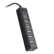 STEREN - Hub Steren USB 7 Puertos con Eliminador de 2A Color Negro