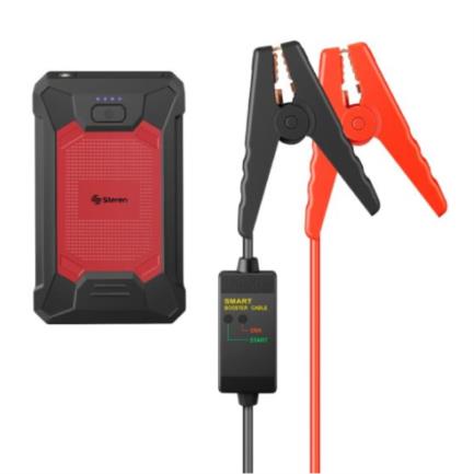 STEREN - Arrancador Steren para Auto Compacto o SUV Power Bank Linterna LED