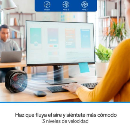 STEREN - VENTILADOR PERSONAL DE ESCRITORIO RECARG