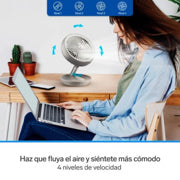 STEREN - VENTILADOR STEREN PLEGABLE RECARGABLE COLOR GRIS