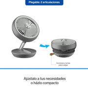 STEREN - VENTILADOR STEREN PLEGABLE RECARGABLE COLOR GRIS