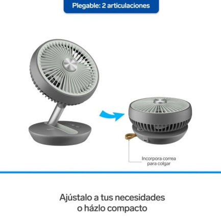 STEREN - VENTILADOR STEREN PLEGABLE RECARGABLE COLOR GRIS