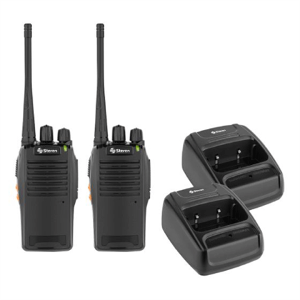 STEREN - Kit Radio Steren RAD-010 2 Radios de 2 Vías Amateur 3W Color Negro