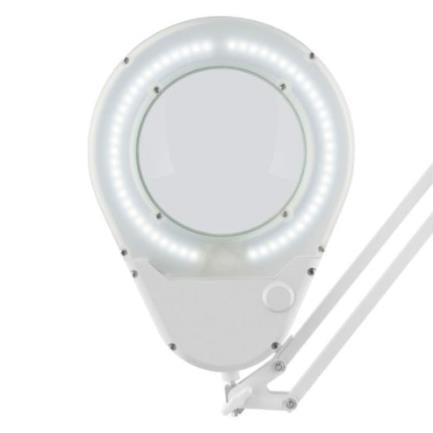 STEREN - Lámpara LED Steren con Lupa 5x Brazo Artículado Color Blanco