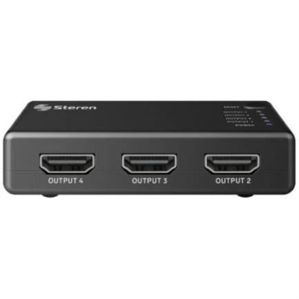 STEREN - Divisor Steren HDMI de 4 Puertos con Booster UHD 4K