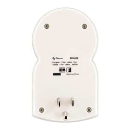 STEREN - Protector de Voltaje Steren Contra Variaciones 3600W para Electrodomésticos