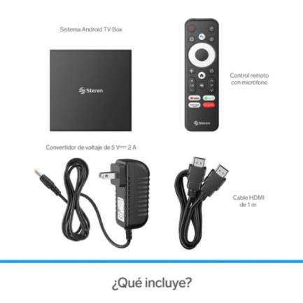 STEREN - Sistema Android TV Box Steren Google Chrome Cast Color Negro