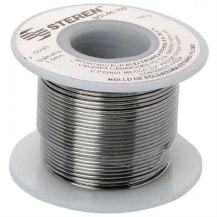 STEREN - Rollo de Soldadura Steren 100g con Aleación de Estaño-Plomo 60/40