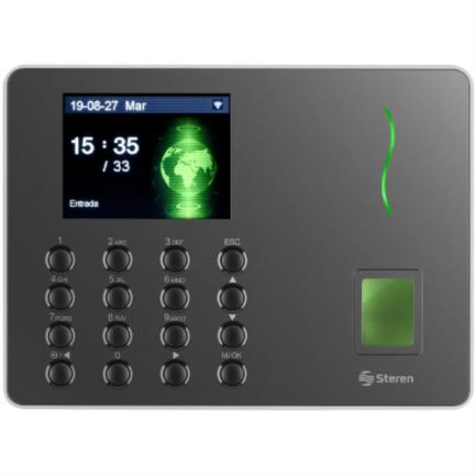 STEREN - Reloj Checador Steren de Huella Digital con Wi-Fi