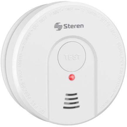 STEREN - Alarma de Humo Steren con Zumbador Tono de 85 dB