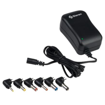 STEREN - Eliminador Regulado Steren 3 a 12Vcc 1.2A con Puntas Intercambiables Color Negro